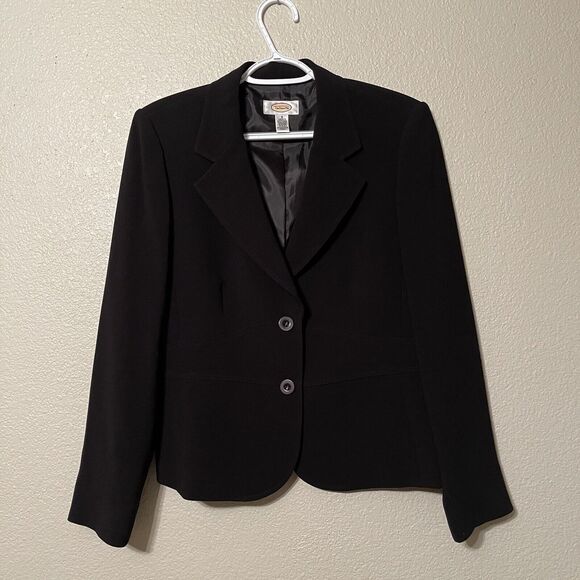 Talbots Jackets & Blazers - Talbots Women’s Size 8 Aberdeen 2 Button Blazer Black Stretch Knit